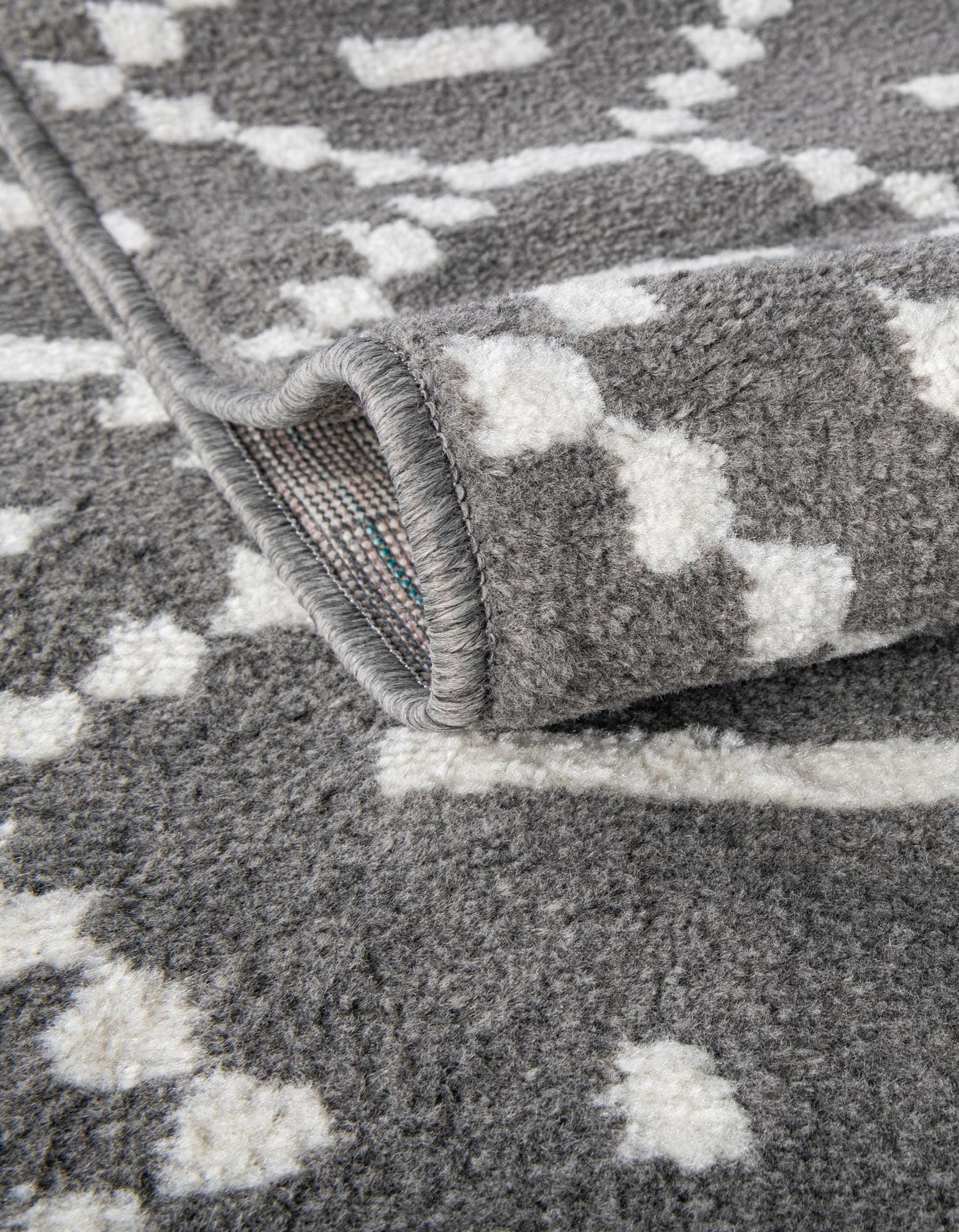 Rugs.com - Oslo Rug – 8 Ft Square Gray Easy-Clean Rug – Modern Geometric Design for Living Rooms, Bedrooms, and Dining Rooms