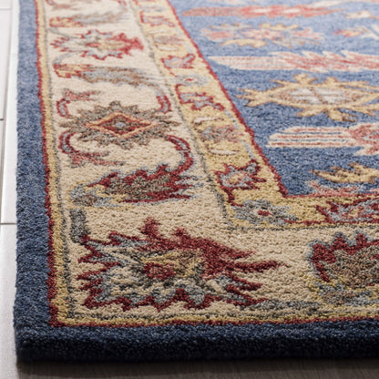 SAFAVIEH Antiquity Collection Accent Rug - 3' x 5', Blue & Red, Handmade Traditional Oriental Wool, Ideal for High Traffic Areas in Entryway, Living Room, Bedroom (AT506M)