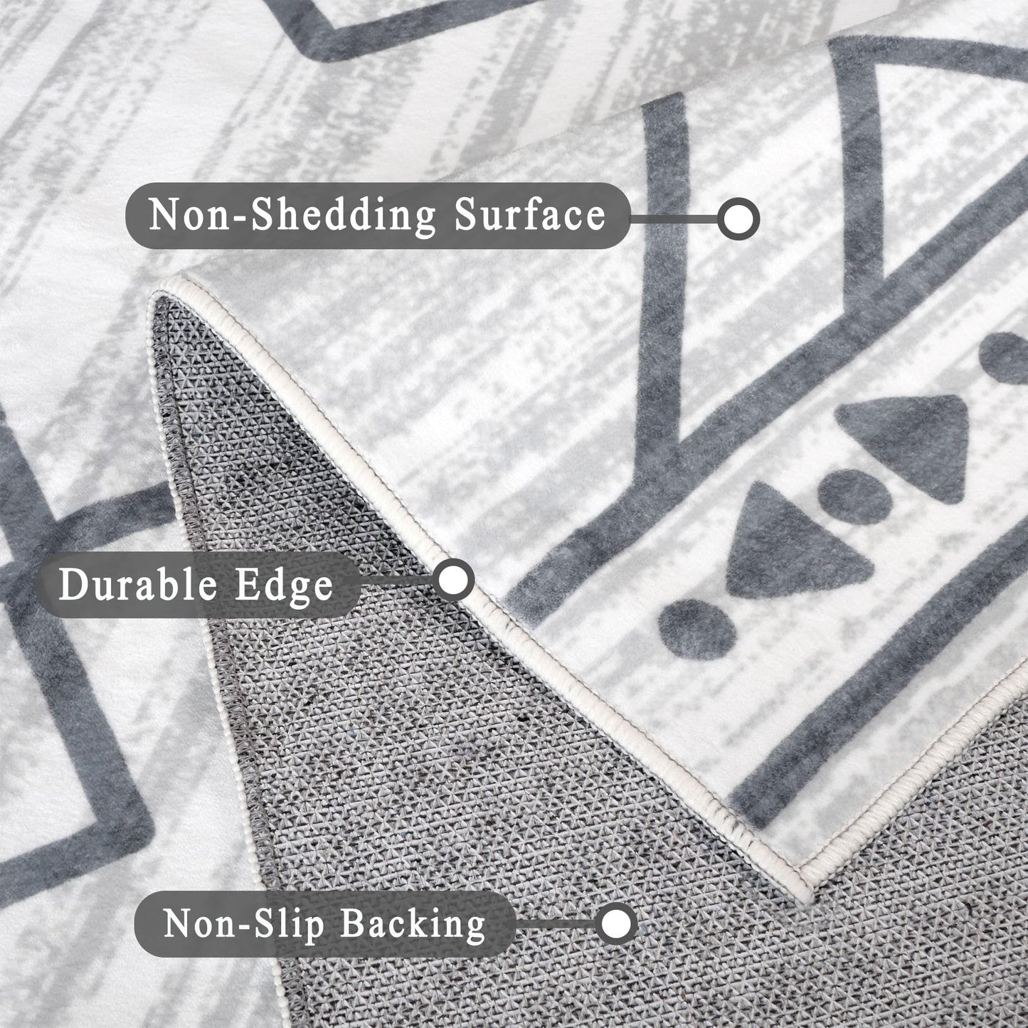 6x9 Area Rug, Ultra-Soft Washable Rug for Living Room, Dinner Room, Bedroom, Non-Slip Modern Westren Rug, Indoor Carpet Large Area Rug, Checkered