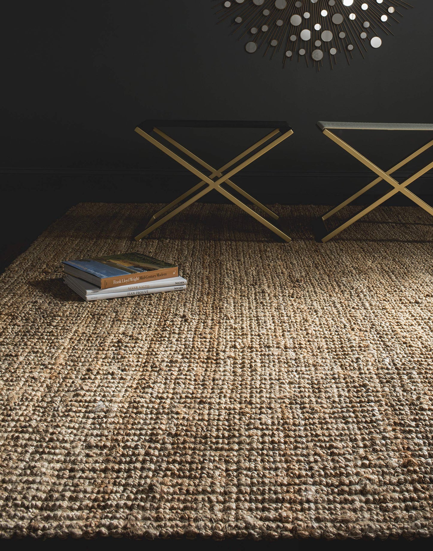 SAFAVIEH Area Rug 6x9 - Natural Fiber Collection - Natural Brown, Handmade Jute, Farmhouse Style, Chunky Textured Thick Pile (NF447A)