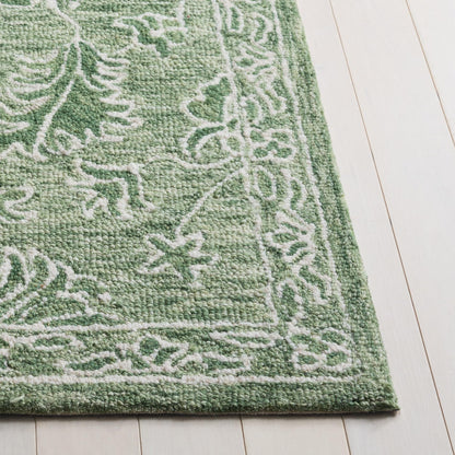 SAFAVIEH Area Rug 8x10 - Metro Collection - Large - Traditional Design, Sage & Green, Handmade Wool, Ideal for Living Room, Bedroom, Dining Space (MET677Y)