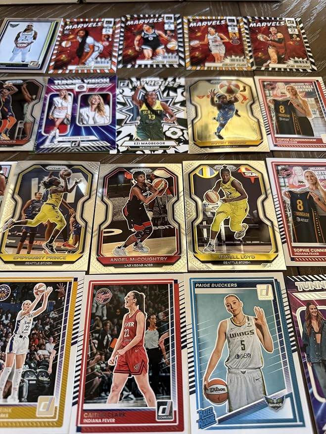 Freedom Cards Women's Basketball Trading Cards Starter Pack 100 Count Multi-Color WNBA Players Collection Assorted Cards with Potential Superstars