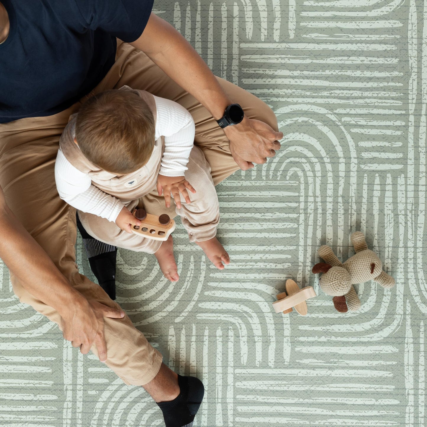 Baby Play Mat – Premium Foam Playmat for Babies & Toddlers, 67" x 48", Neutral Modern Look, Easy-Clean & Non-Toxic, Decor-Friendly Baby Floor Play Mat for Any Room – Co-Toddlery