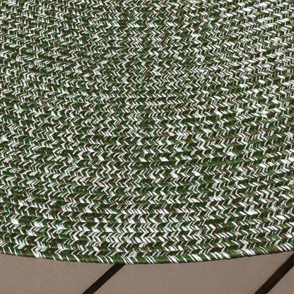 SAFAVIEH Washable Rug Outdoor Braided Collection - 4' x 6' Oval, Dark Green, Handmade & Reversible, Non-Shedding & Easy to Clean, Ideal for Patio, Backyard, Mudroom (BRA260X)