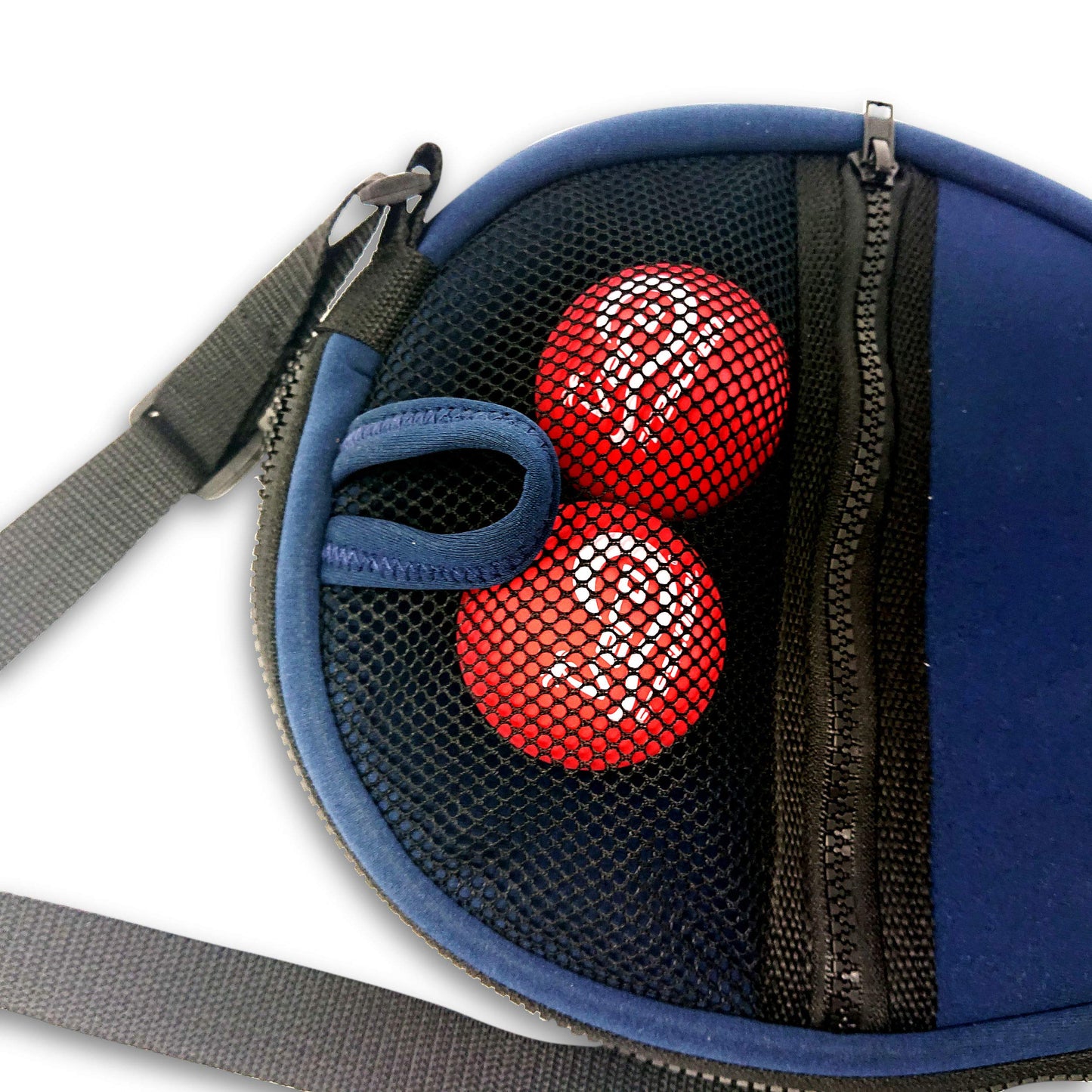 Frescobol Starter Set – 2 Vero Wood Beach Paddles with Premium White Padded Grips, Neoprene Carry Case, 2 Official Red Balls