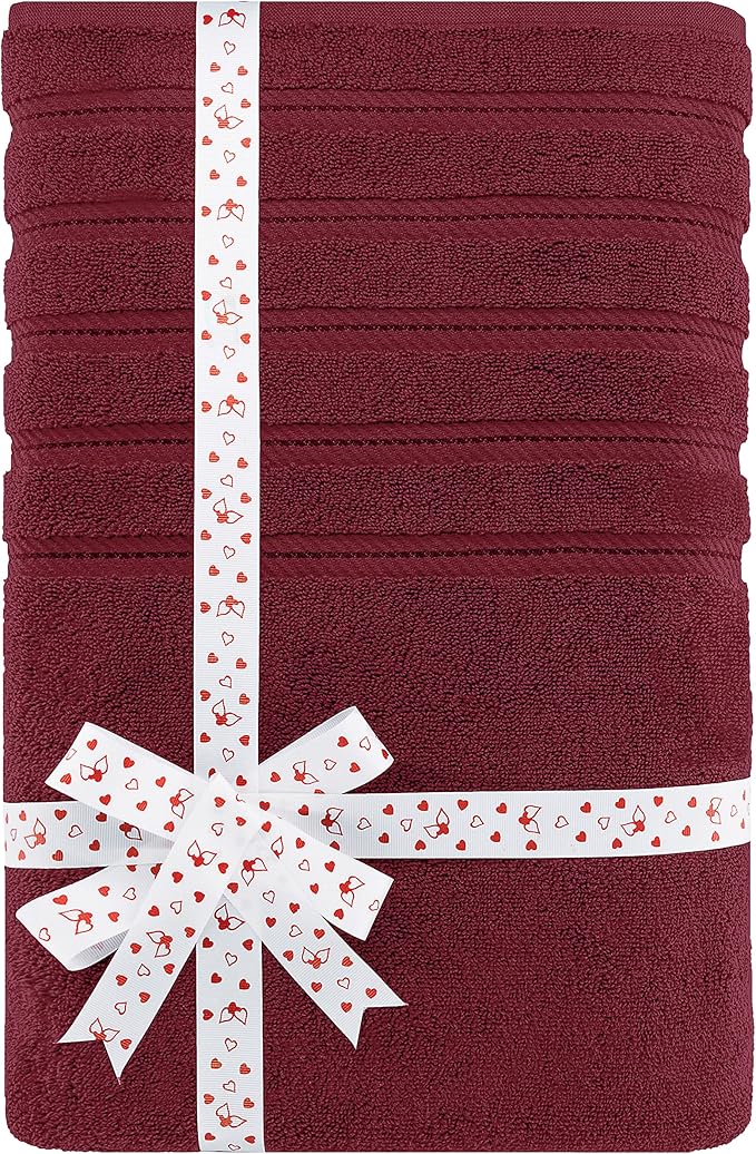 American Soft Linen 35x70 Jumbo Large Bath Towel, 600 GSM 100% Cotton Turkish