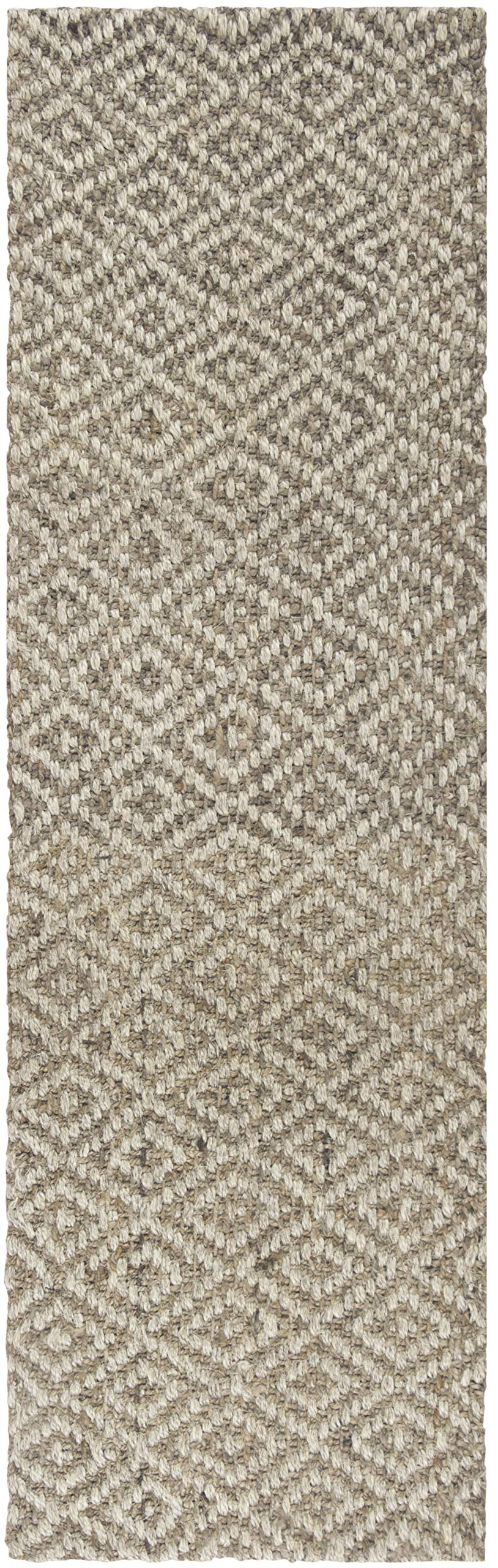 SAFAVIEH Natural Fiber Collection Runner Rug - 2'6" x 8', Ivory & Grey, Sisal & Jute Design, Ideal for High Traffic Areas in Living Room, Bedroom (NF478A)