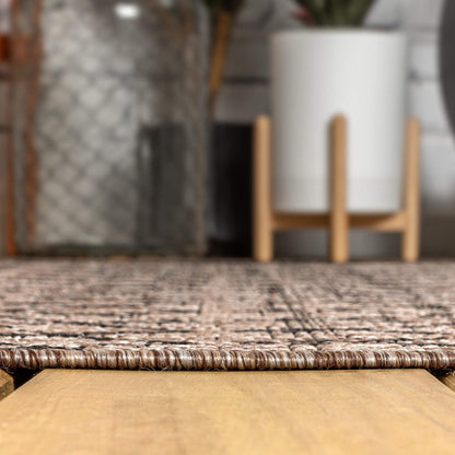 JONATHAN Y Moroccan Geometric Indoor Outdoor Area Rug 5X8 Natural/Black, Ourika Textured Weave for Backyard, Patio, Porch, Easy-Cleaning, High Traffic, Pet-Friendly, Non-Shedding (SMB108D-5)