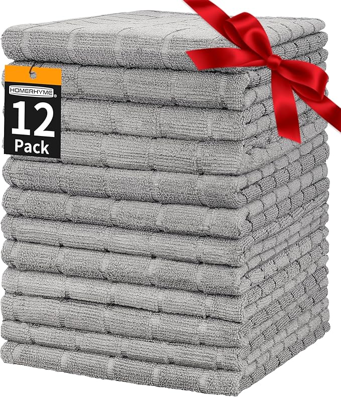 HOMERHYME Hand Towels, 12 Pack 25''*15'' Gym Towels