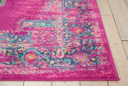 Nourison Home Passion Fuchsia 6'7" x 9'6" Area Rug - Easy Clean, Non Shedding, Bed Room, Living Room, Dining Room, Kitchen (7' x 10')