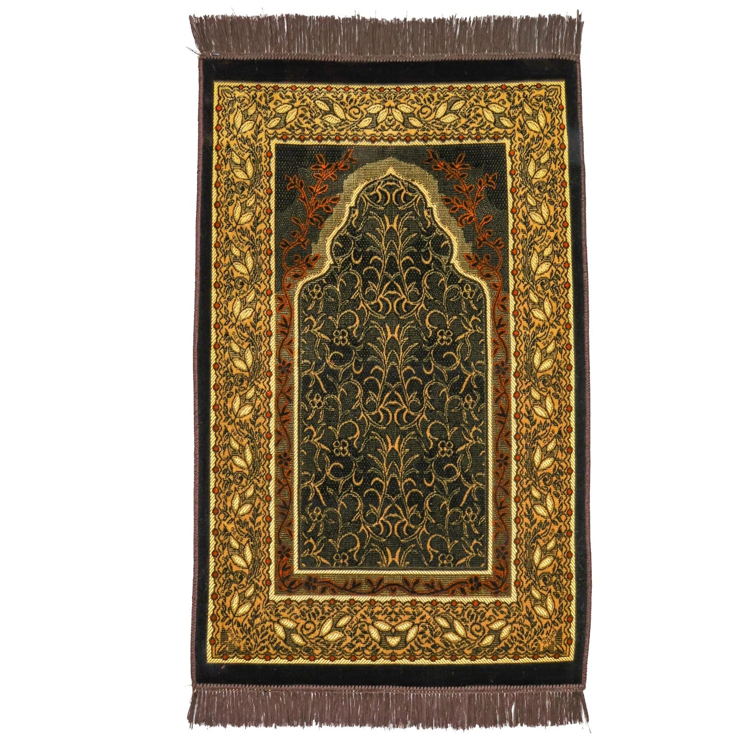 FIRASET Muslim Prayer Rug, Soft Plush Thin Islamic Prayer Mat, Janamaz, Sajada, Praying Carpet, Islamic Gift, Foldable Portable Turkish Prayer Mat for Men&Women, Lightweight Travel Prayer Rug, 26"x43"