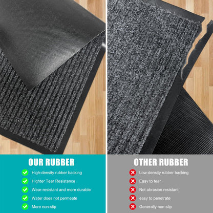 Azadx 4'x6' Front Door Mat Heavy Duty Indoor Outdoor Door Mat Non-Slip Backing Doormat for Entryway Stain and Fade Resistant Commercial Floor Mats Entry Mat Low Profile Welcome Door Mats