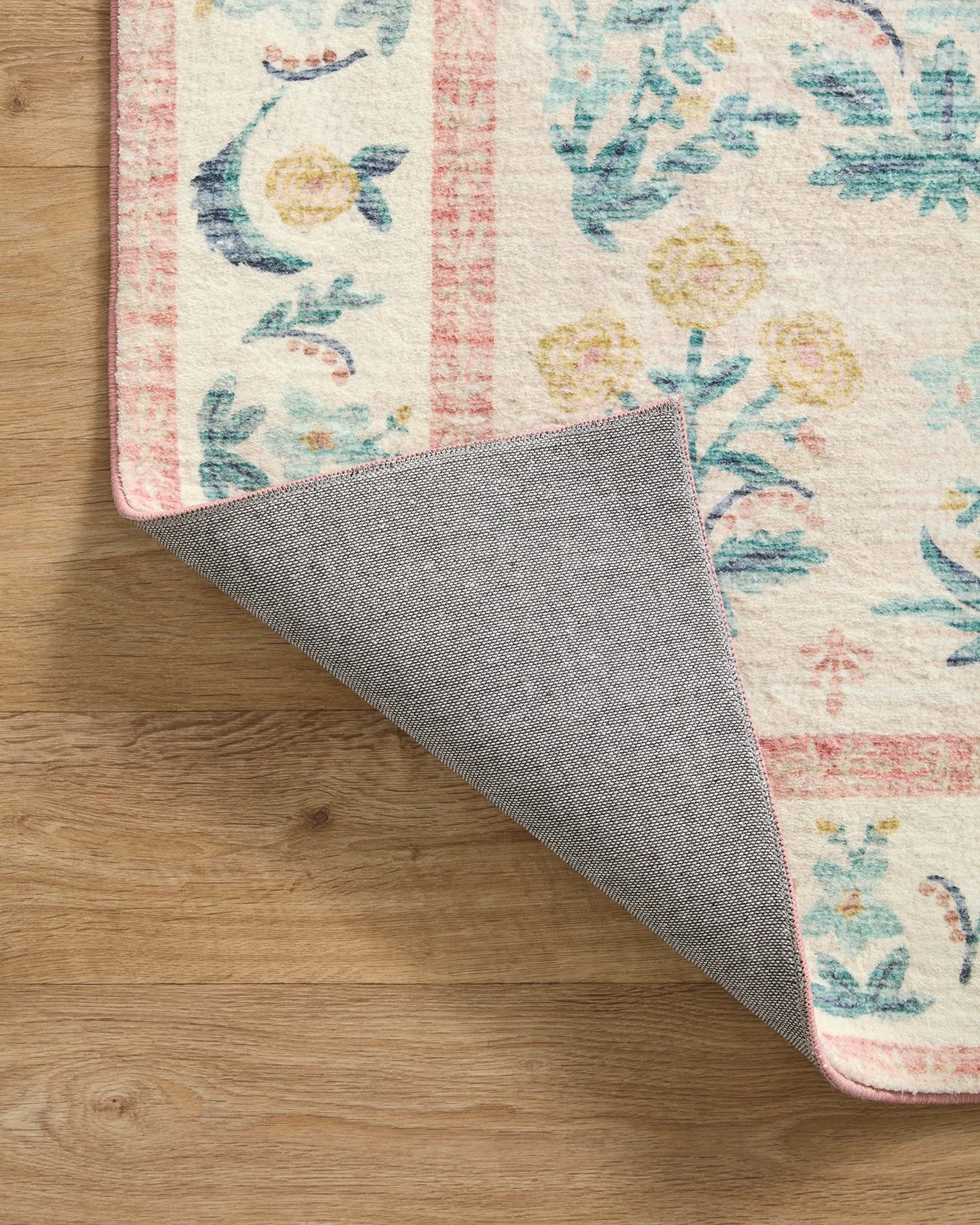 Loloi Rifle Paper Co. Eden Collection EDE-01 Mughal Rose Blush 8'-6" x 11'-6" Area Rug feat. CloudPile™