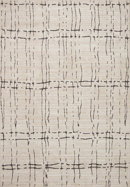Loloi Darby Collection DAR-06 Sand/Dk. Grey 6'-7" x 9'-3" Area Rug