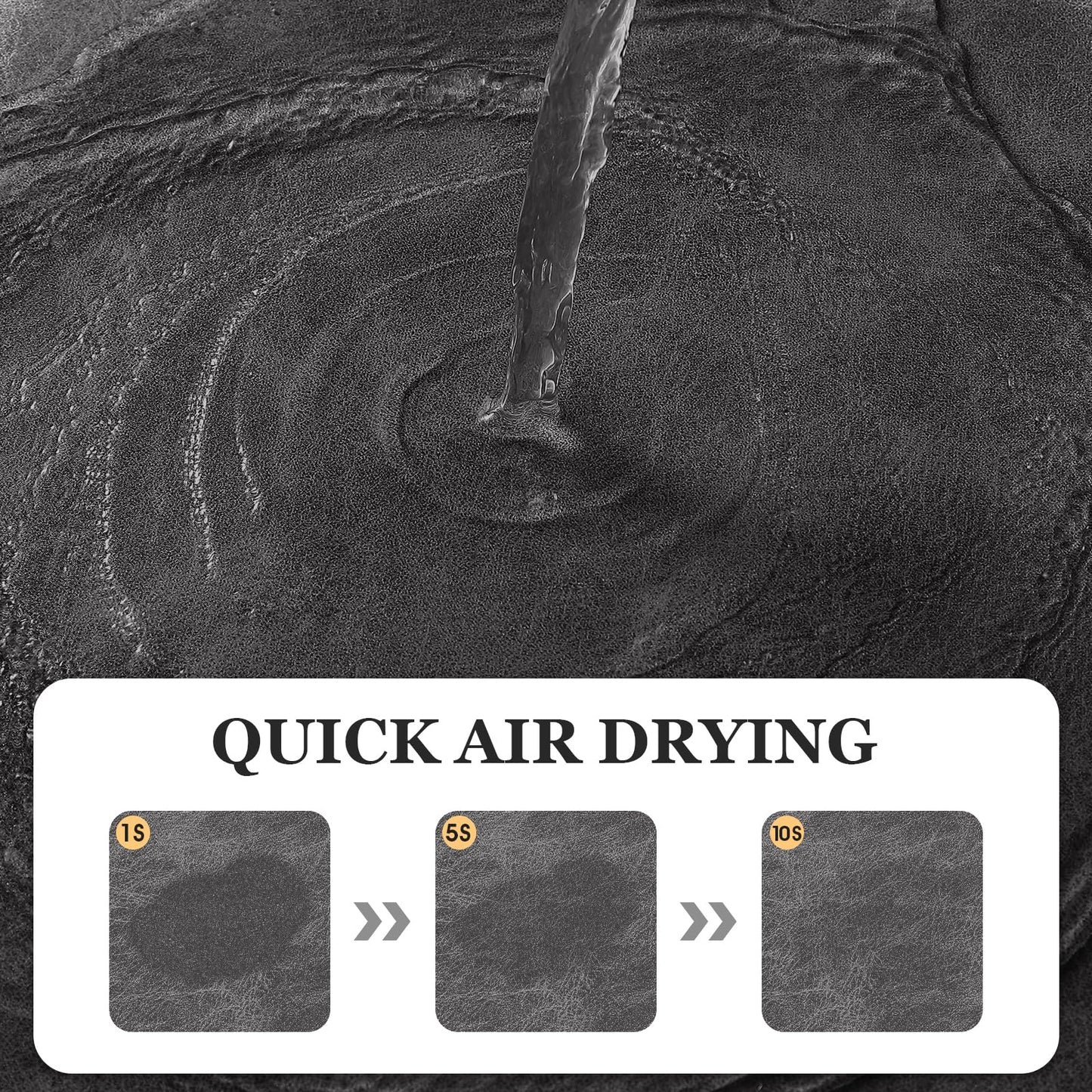ACCUMTEK Non Slip Bath Mat, Thin Bathroom Rugs Fit Under Door, Quick Dry Bath Mats, Machine Washable Bath Rugs for Bathroom, Bathtub & Kitchen, Charcoal Gray/Crackle/24 x17