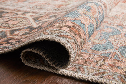 Loloi Loren Collection LQ-15 Terracotta/Sky 8'-4" x 11'-6" Area Rug
