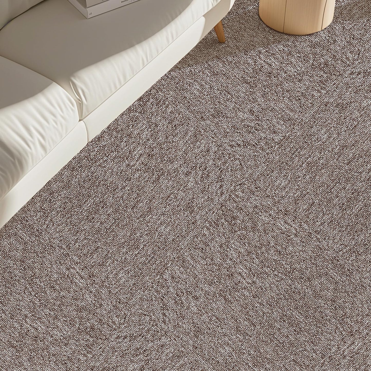 16-Pack 20"x20" Carpet Tiles, Non-Adhesive Soft Padded Floor Squares with Seamless Look for Home, Office, Indoor & Outdoor Use (43 Sq Ft) (J7)