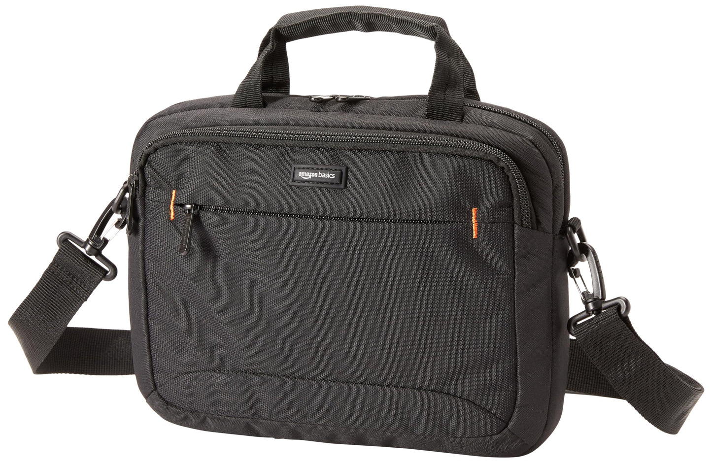 Amazon Basics 11.6 inch Laptop Bag with Shoulder Strap and Handle, Briefcase with Large Capacity Compartments for Tablets and Accessories, Black, 1-Pack