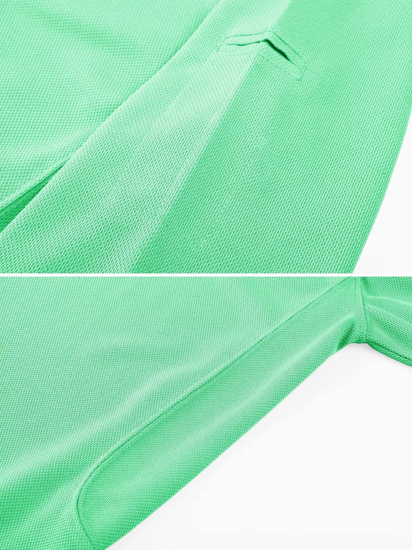MAGCOMSEN Golf Polo for Men Short Sleeve T Shirts Work Shirts Lightweight Shirts Quick Dry Shirts Mint Green XXL