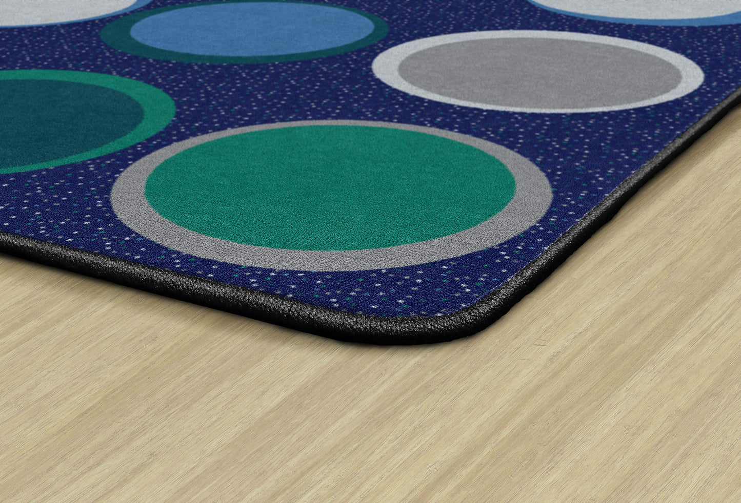 Flagship Carpets Sitting Spots Classroom Educational Area Rug for Kids and Teachers, Durable Quality for Schools, Preschool, Daycare, Learning Centers, and Home, 6' x 8'4" - Cool Blue