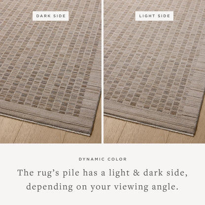 Loloi Amber Lewis Cali Collection CIL-02 Natural/Slate 9'-6" x 13', .25" Pile Height, Area Rug