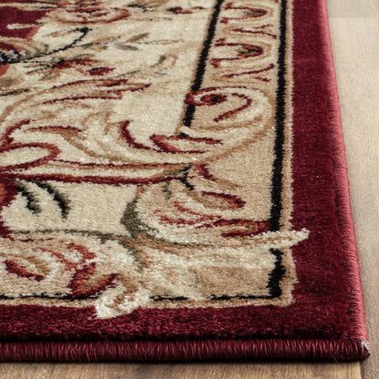 SAFAVIEH Lyndhurst Collection Accent Rug - 4' x 6', Red & Ivory, European Medallion Design, Non-Shedding & Easy Care, Ideal for High Traffic Areas in Entryway, Living Room, Bedroom (LNH328C)