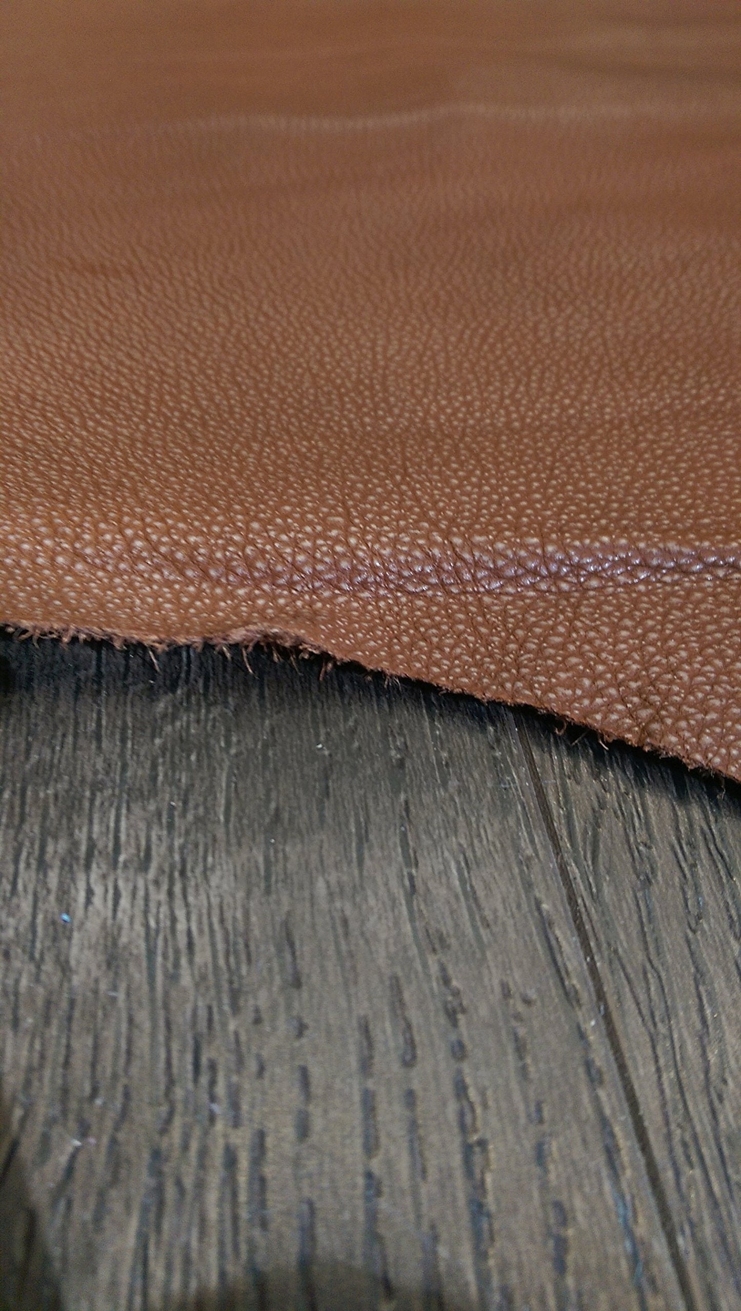 Cognac Brown Tracker 20"x 30" Cutting 2.5 oz Two Tone Soft Upholstery Chap Cowhide Genuine Leather Hide Skin NAT Leathers (20"x30")