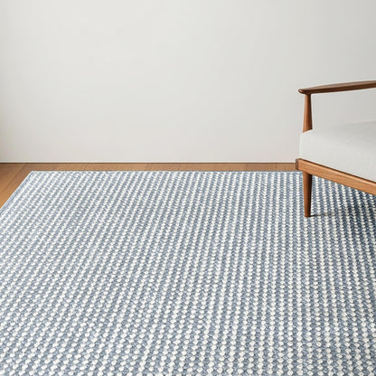 Gertmenian Indoor Boho Area Rug - 4x6 Small, Non-Shedding & Stain Resistant, Ideal for High Traffic Areas in Foyer, Living Room, Kitchen, Entryway, & Bedroom - Romi, Lt Blue, 25855