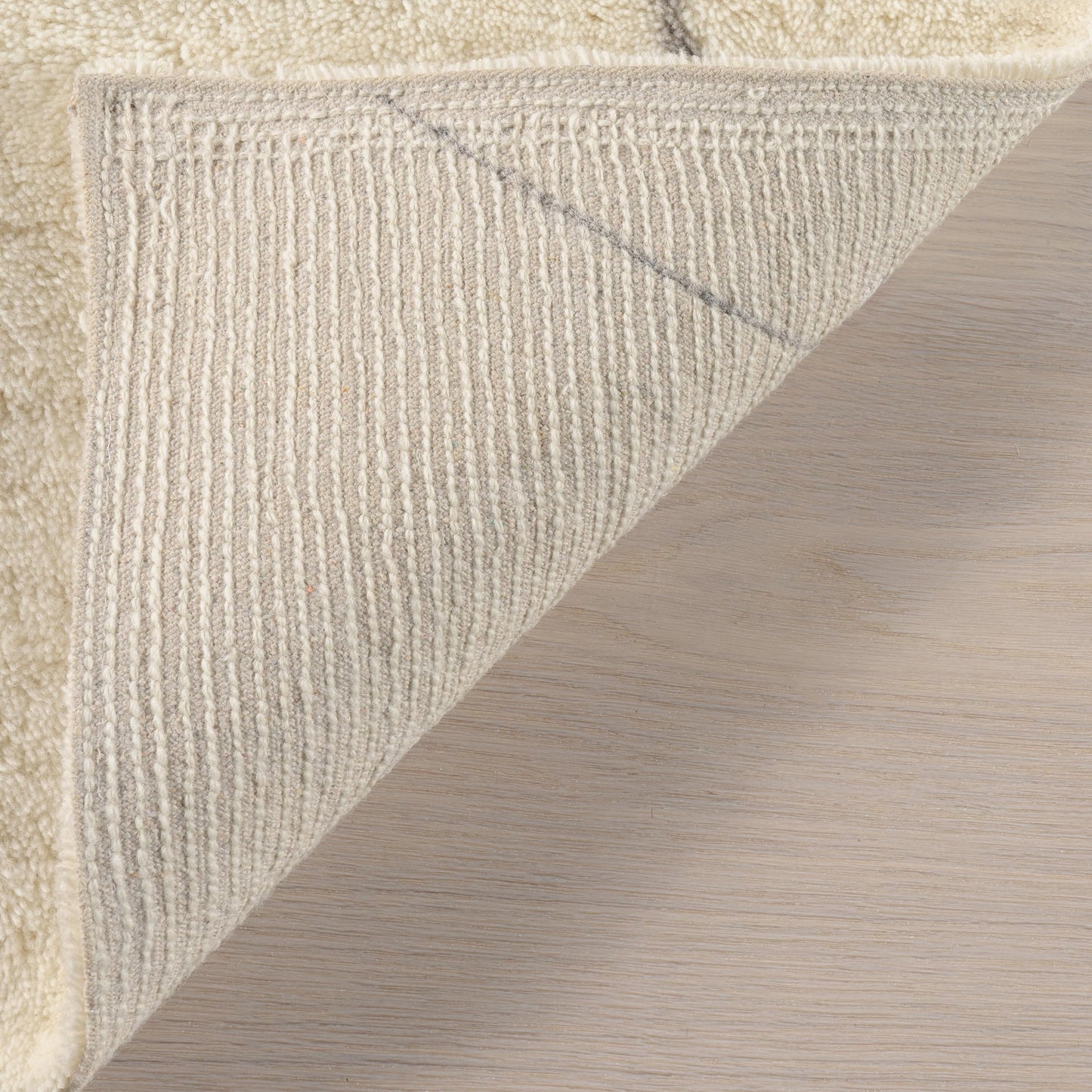 Rugs USA Beachwood Ivory/Grey, 6' x 9', Handmade, Trellis, Wool, Soft and Cozy, High Traffic, Stain Resistant, Easy Clean, Durable Area Rug for Bedroom, Living Room, Dining, Den, Foyer, Entryway