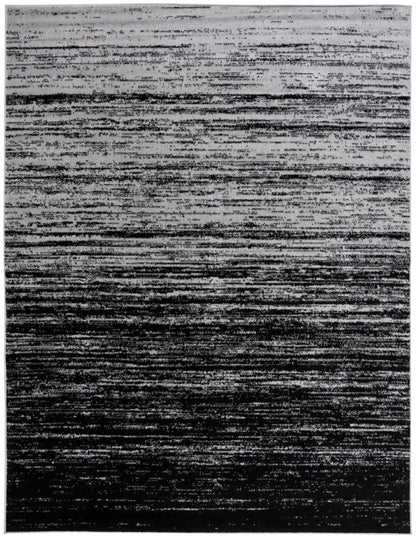 SAFAVIEH Area Rug 9x12 - Adirondack Collection - Large - Silver & Black, Modern Ombre Design, Non Shedding & Easy to Clean, Ideal for Living Room, Bedroom, Office, Dining Space (ADR113A)