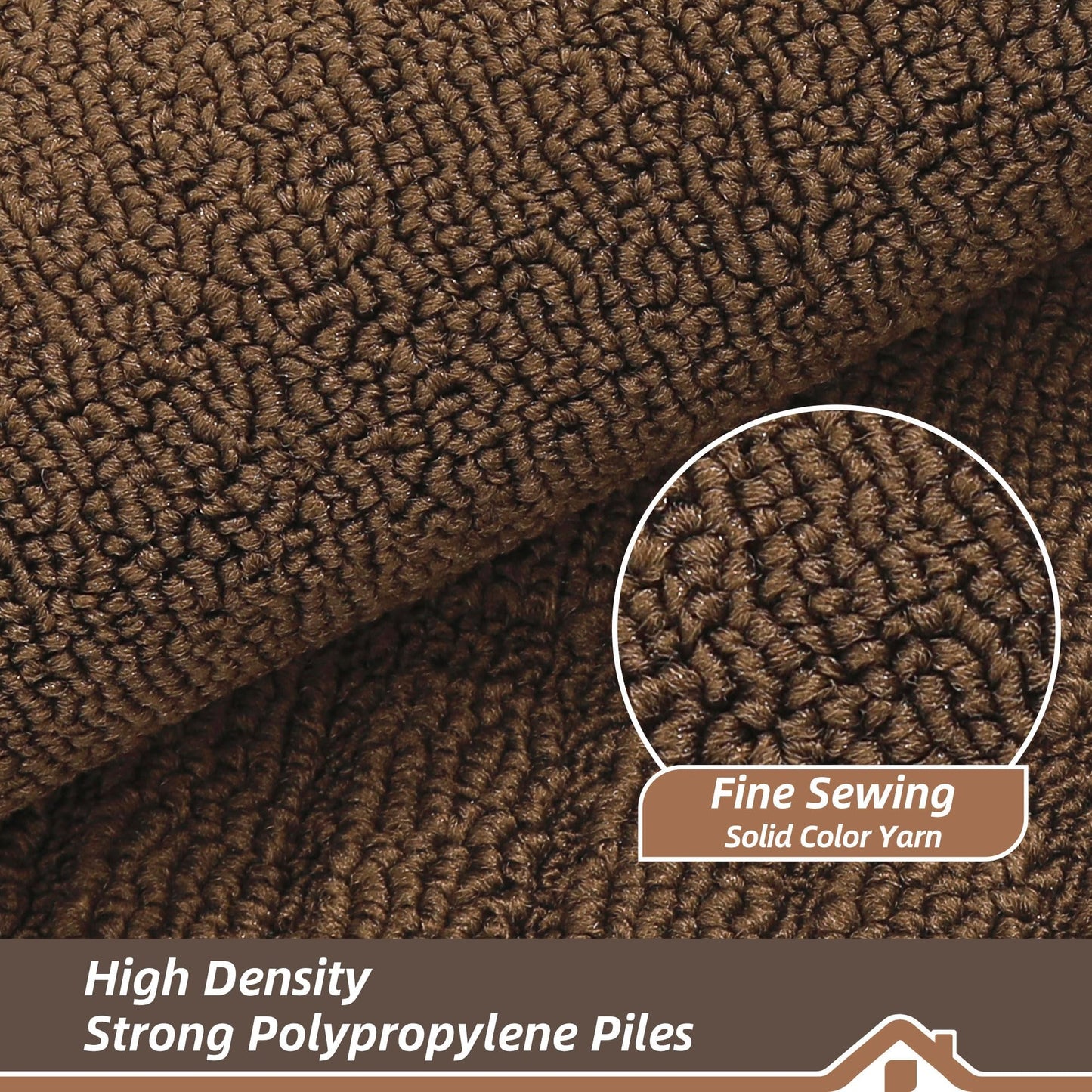 BEQHAUSE-Kitchen-Rugs-Anti-Slip-Kitchen-Mats-for-Floor Absorbent Kitchen Mat Set of 2 Washable Kitchen Runner Rug with TPR Non Skid Backing,Brown 24x35inch/24x60inch