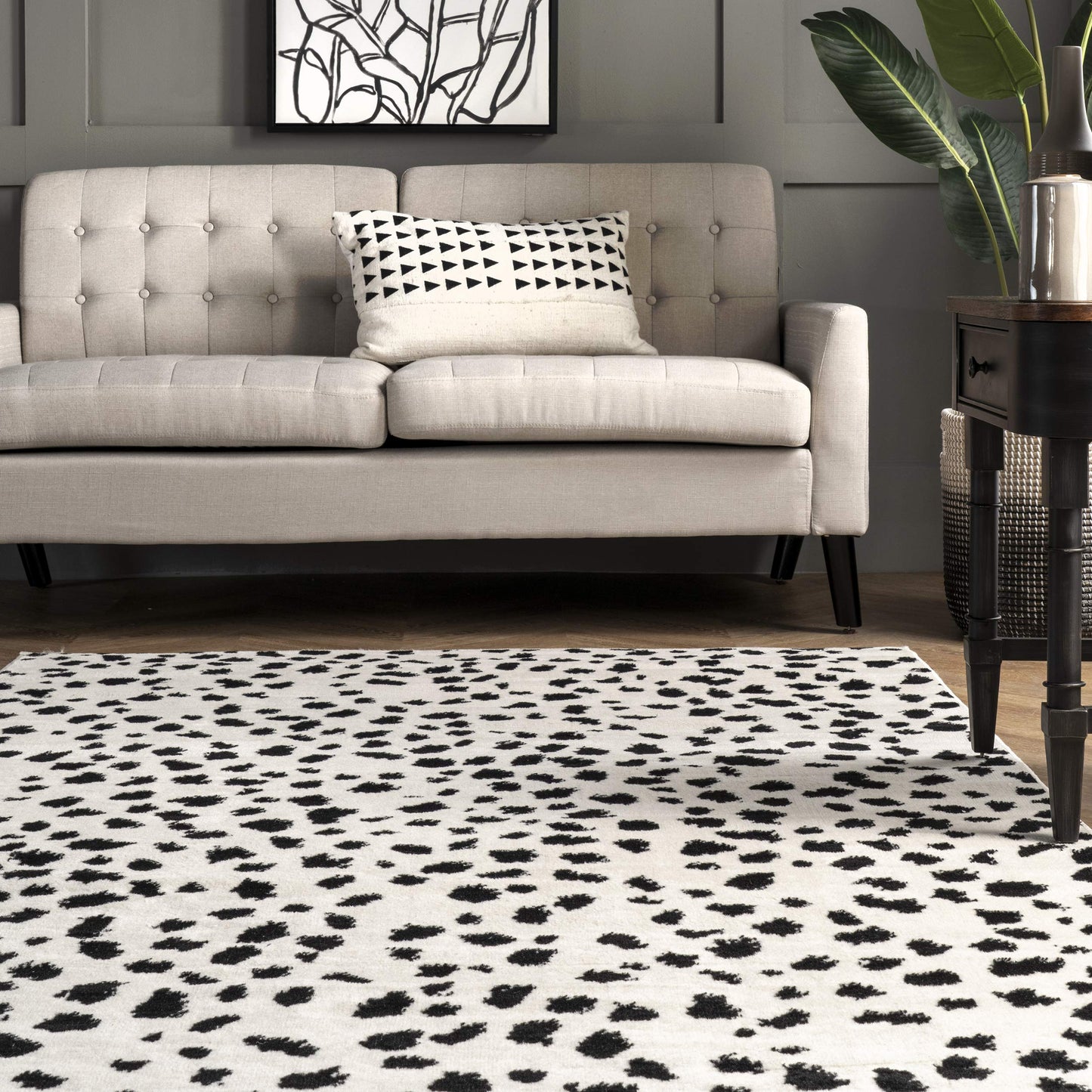 Nuloom Brooks Beige/Ivory, 4' x 6', Leopard Print, Soft and Cozy, High Traffic, Stain Resistant, Easy Clean, Durable Area Rug for Bedroom, Living Room, Dining Space, Den, Foyer, Entryway