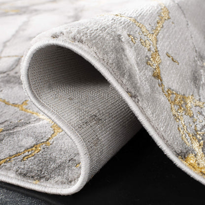 SAFAVIEH Area Rug 8x10 - Craft Collection - Large - Grey & Gold, Modern Abstract Design, Non-Shedding & Easy Cleaning, Ideal for Living Room, Bedroom, Office, Dining Space (CFT877F)