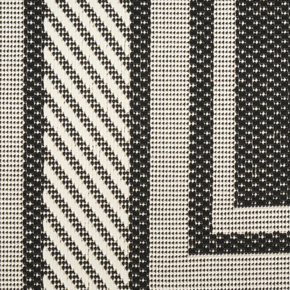 Nourison Home Horizon Indoor/Outdoor Black 4' x 6' Area Rug - Easy Clean, Non Shedding, Bed Room, Living Room, Dining Room, Kitchen (4' x 6')