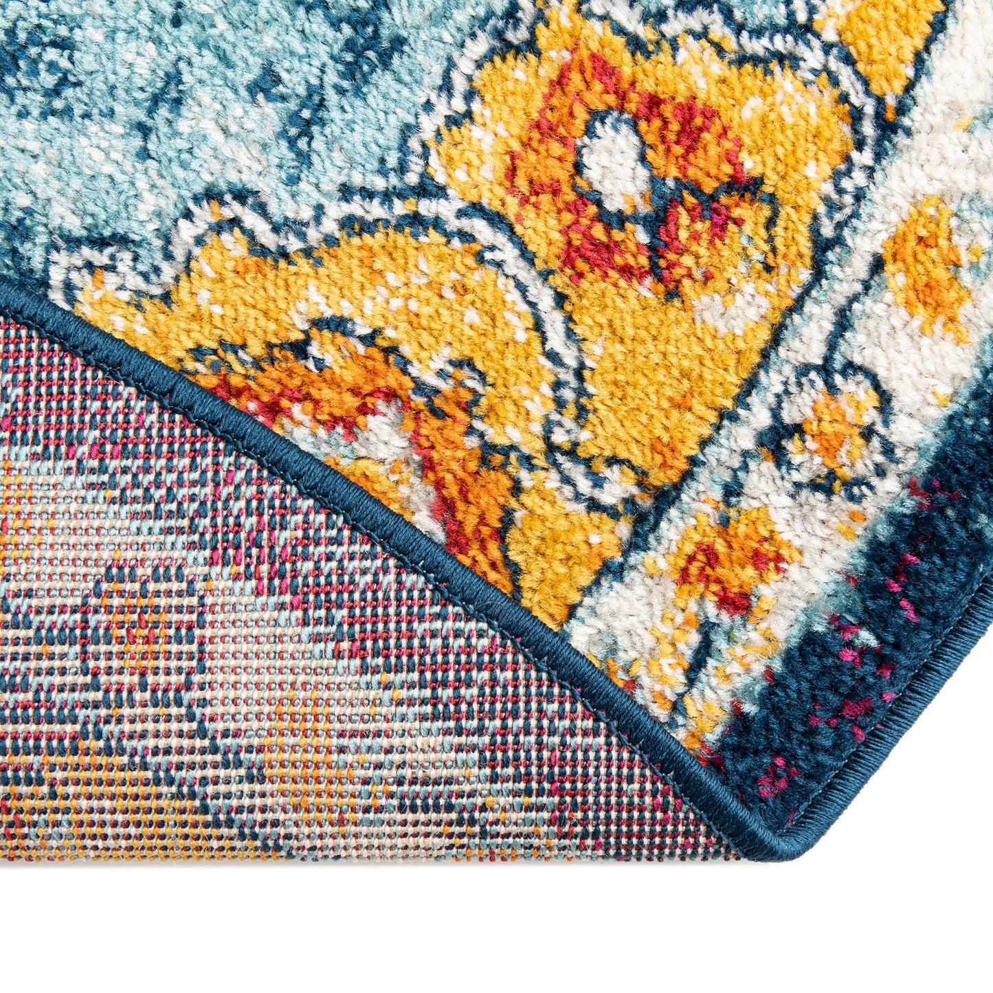 Unique Loom Parker Collection Area Rug - Kokulu (4' 1" x 6' 1" Oval, Multi/ Blue)