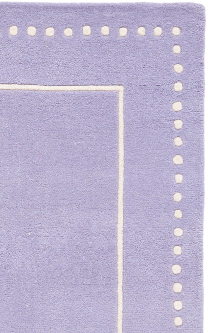 SAFAVIEH Bella Collection Area Rug - 5' x 8', Lavender & Ivory, Handmade Dotted Border Wool, Ideal for High Traffic Areas in Living Room, Bedroom (BEL151C)