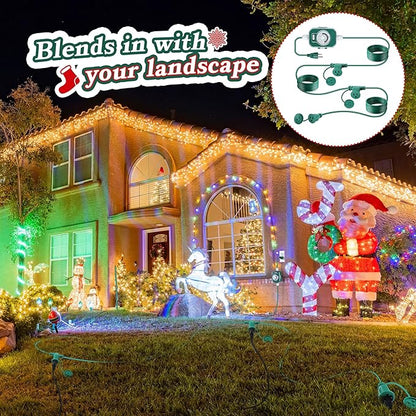 Feekoon 40FT Outdoor Extension Cord Splitter with Timer, Waterproof 3-Outlet Cord with Safety Cover 16/3 SJTW Weatherproof Power Cable for Outdoor Halloween Christmas Decorations Garden Lights
