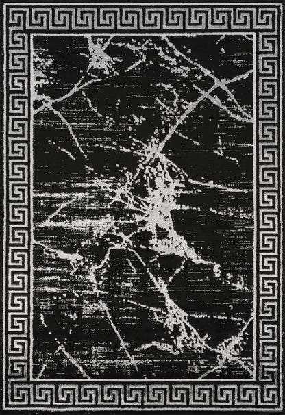 GLORY RUGS Area Rugs Marble 5x7 Black Gray Carpet Modern Abstract Rug Living Room Dining Bedroom Rug