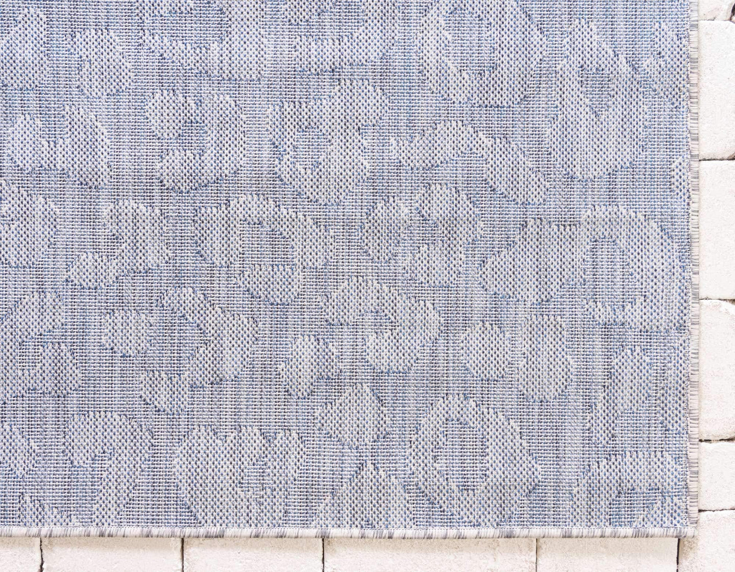 Unique Loom Outdoor Safari Collection Area Rug - Leopard (5' 1" x 8' Rectangle, Blue/ Gray)