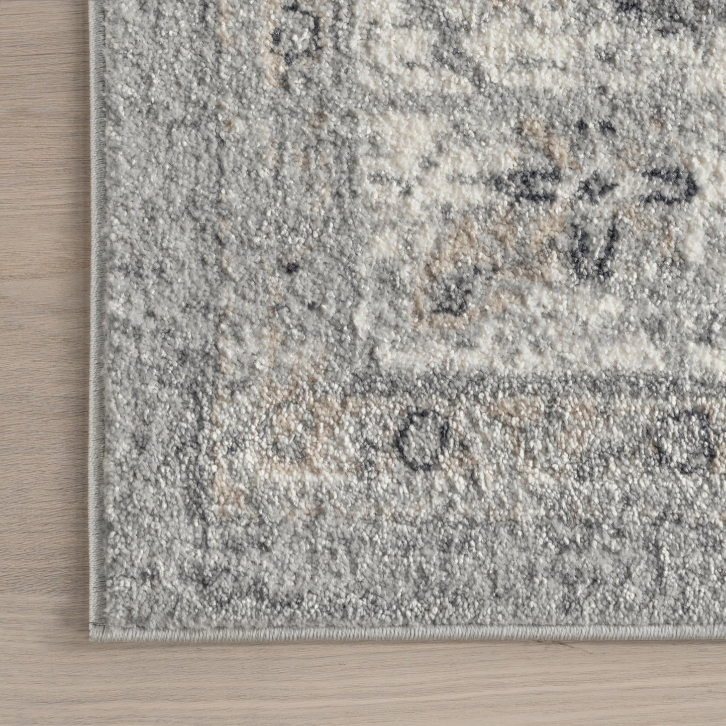 Nuloom Gena Light Grey/Ivory, 13' x 15', Distressed Medallion, Soft and Cozy, High Traffic, Stain Resistant, Easy Clean, Durable Area Rug for Bedroom, Living Room, Dining Space, Den, Foyer, Entryway