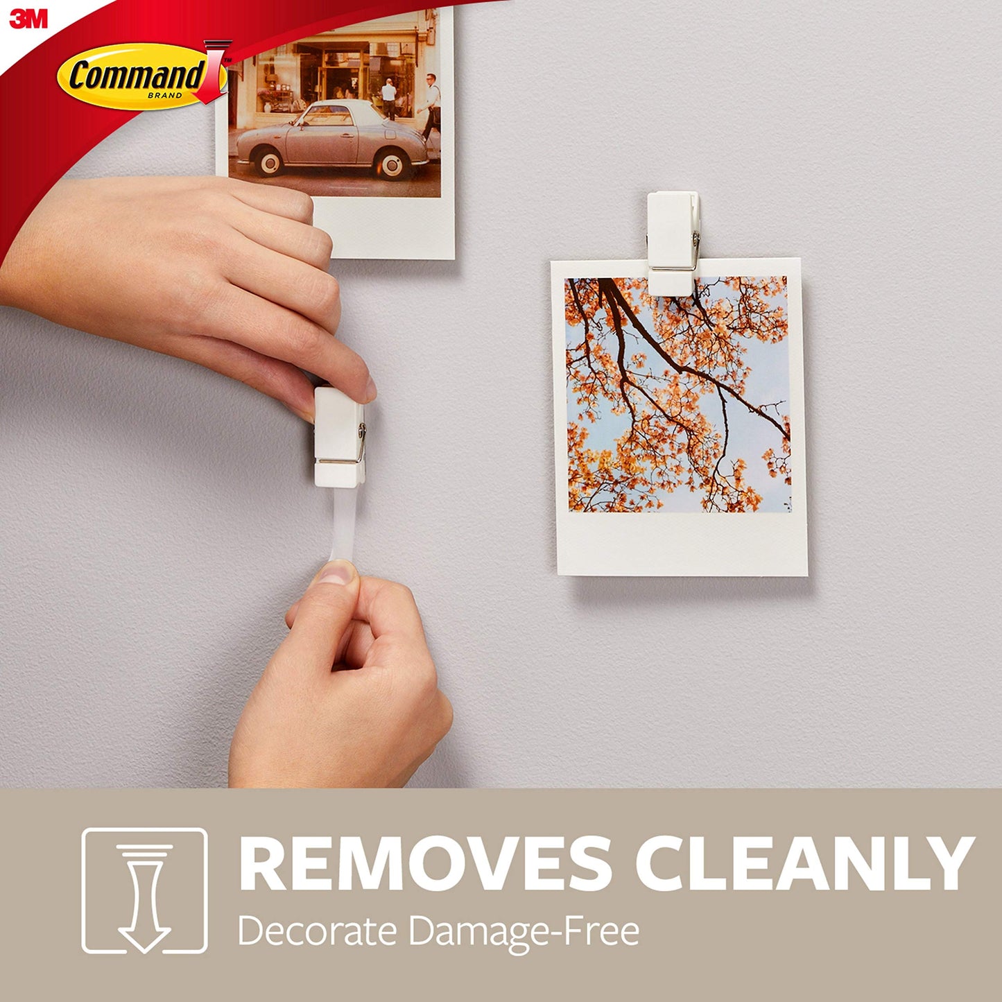 Command Spring Clips, Plastic, Quartz, (17089Q-8ES), Great for Dorm Décor, 8