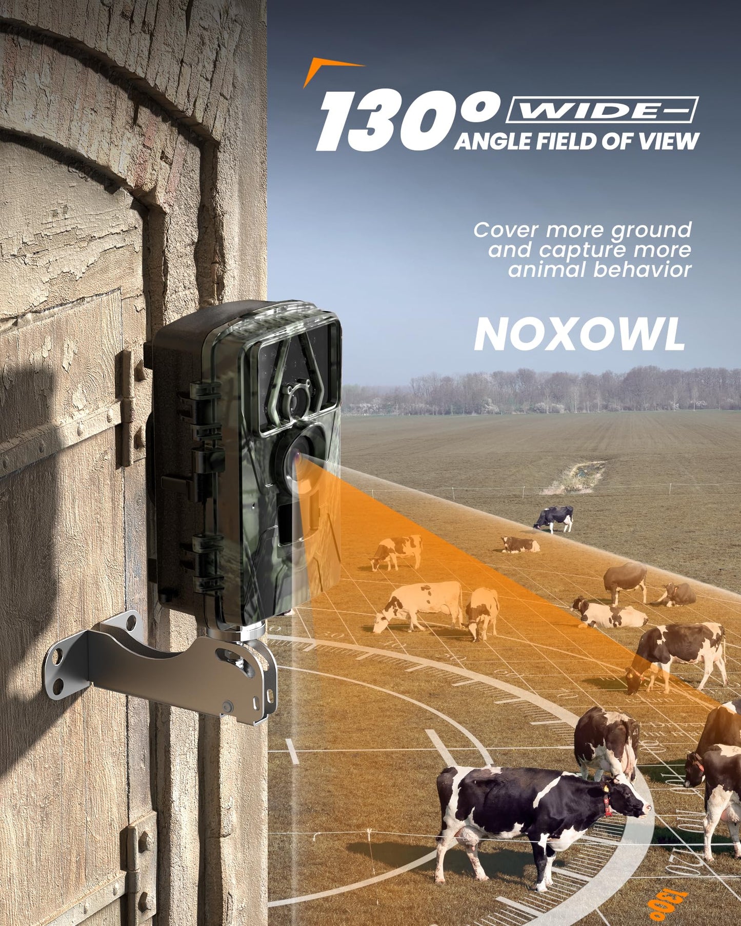 NOXOWL Trail Camera WiFi 60MP/8k Game Camera with No Glow Night Vision Waterproof,0.05s Trigger Motion Activated Hunting Camera,Suitable for Outdoor Wildlife Deer Scouting,Monitoring Home Security