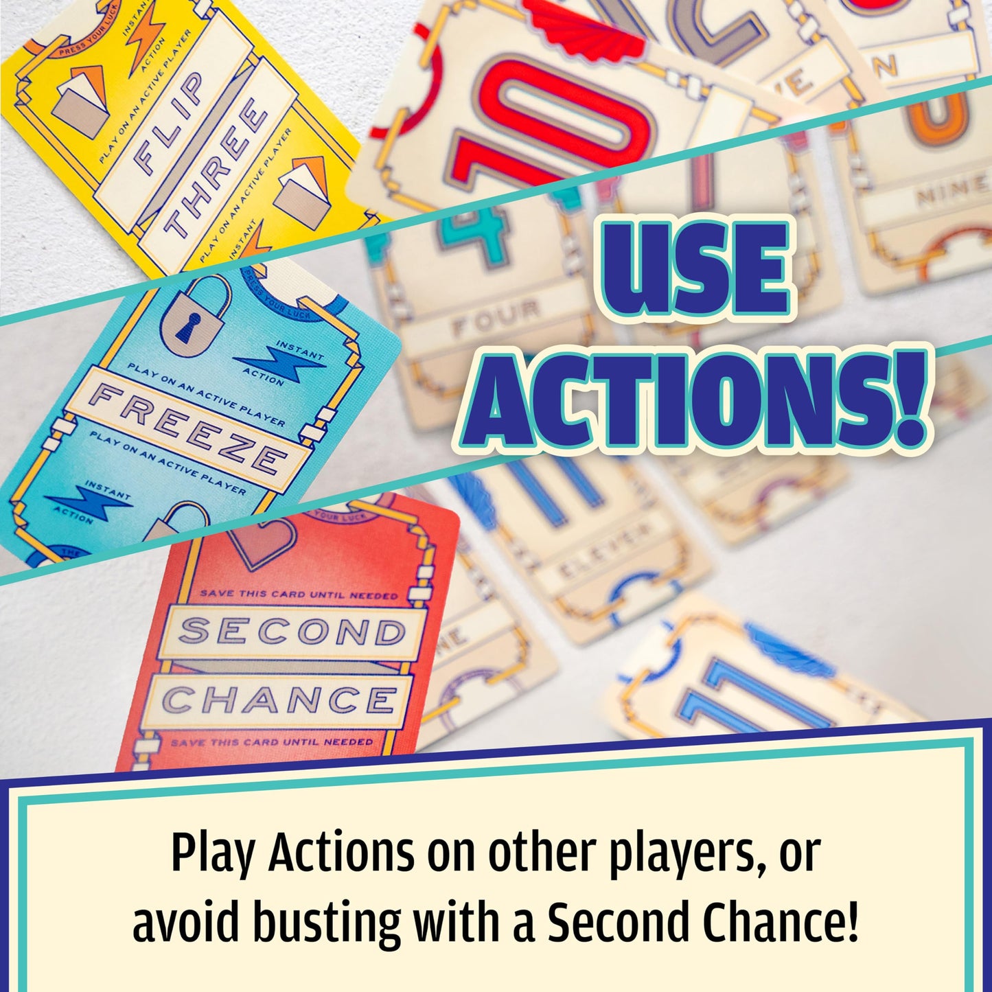 Flip 7, The Ultimate Blend of Press Your Luck and Strategy, Fast-Paced Addictive Card Game, Quick to Learn and Easy to Teach, Perfect for Game Nights, 3+ Players, Ages 8 & Up, 20 minutes Play Time