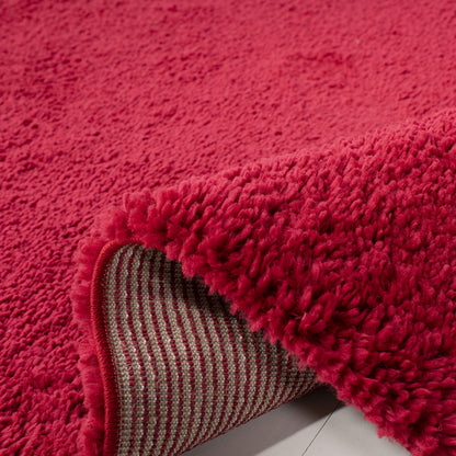 SAFAVIEH Area Rug 8x10 - August Shag Collection - Large - Red, Solid Pattern, Non-Shedding & Easy Cleaning, Plush Thick Pile, Ideal for Living Room, Bedroom, Dining Space (AUG900Q)