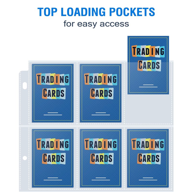 36 Pack 9 Pocket Page Protectors, Sooez Trading Card Sleeves for 3 Ring Binder, Baseball Cards Holder, Protective Pages Sheets for Binders Album, Fit for Collectible Games, Sports Cards