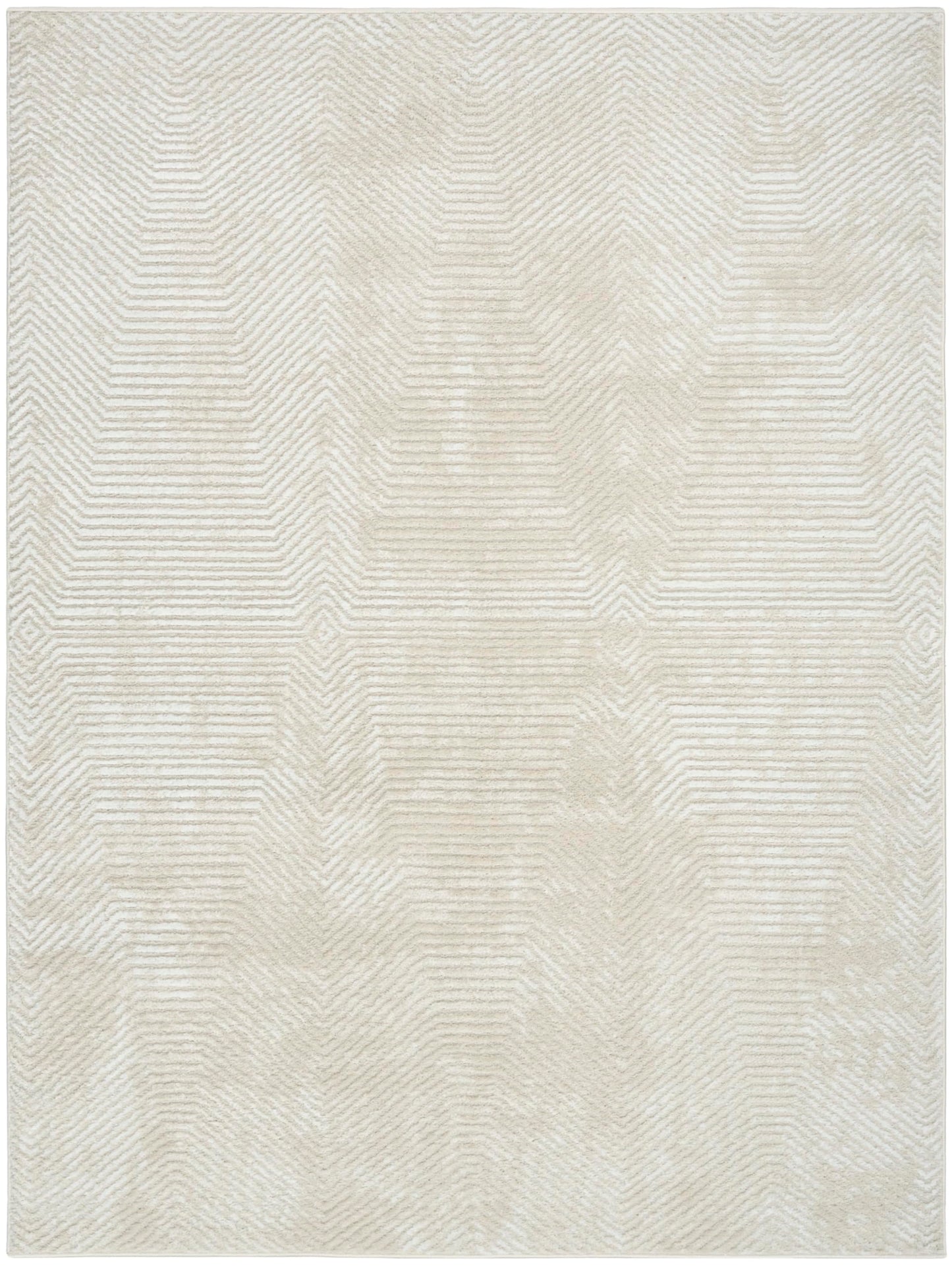 Nourison Home Dekor Ivory Beige 5'3" x 7' Area Rug - Easy Clean, Non Shedding, Bed Room, Living Room, Dining Room, Kitchen (5' x 7')