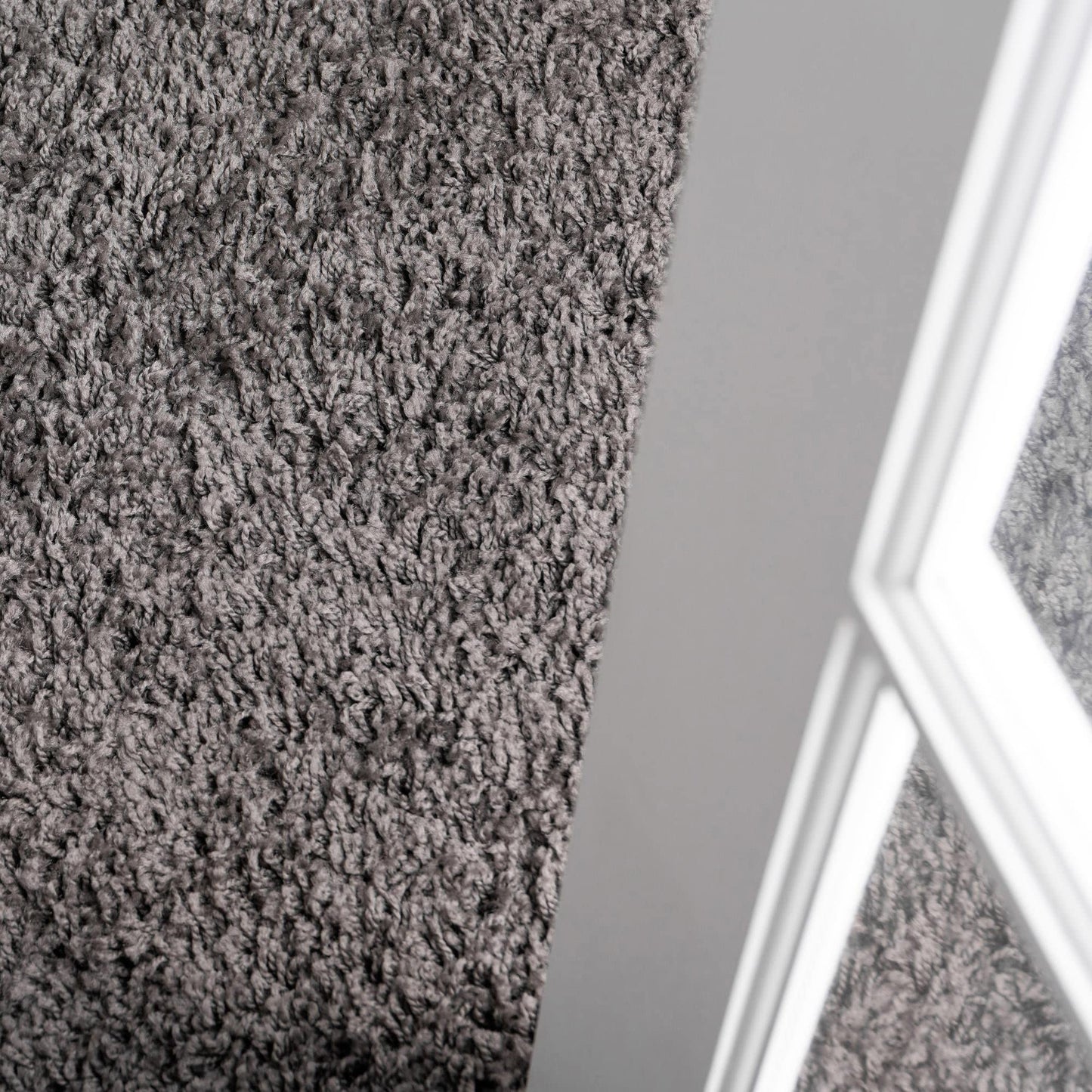 Unique Loom Solid Shag Collection Area Rug (4' Octagon, Graphite Gray)