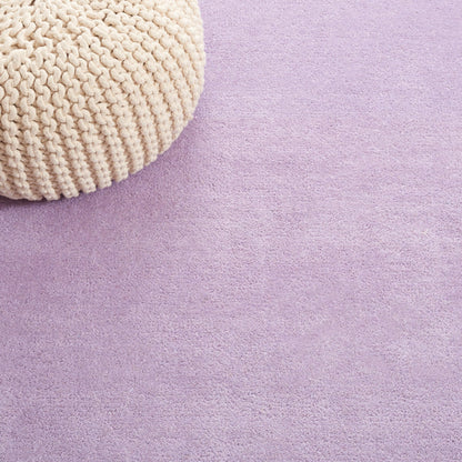 SAFAVIEH Bella Collection Area Rug - 5' x 8', Lavender & Ivory, Handmade Dotted Border Wool, Ideal for High Traffic Areas in Living Room, Bedroom (BEL151C)