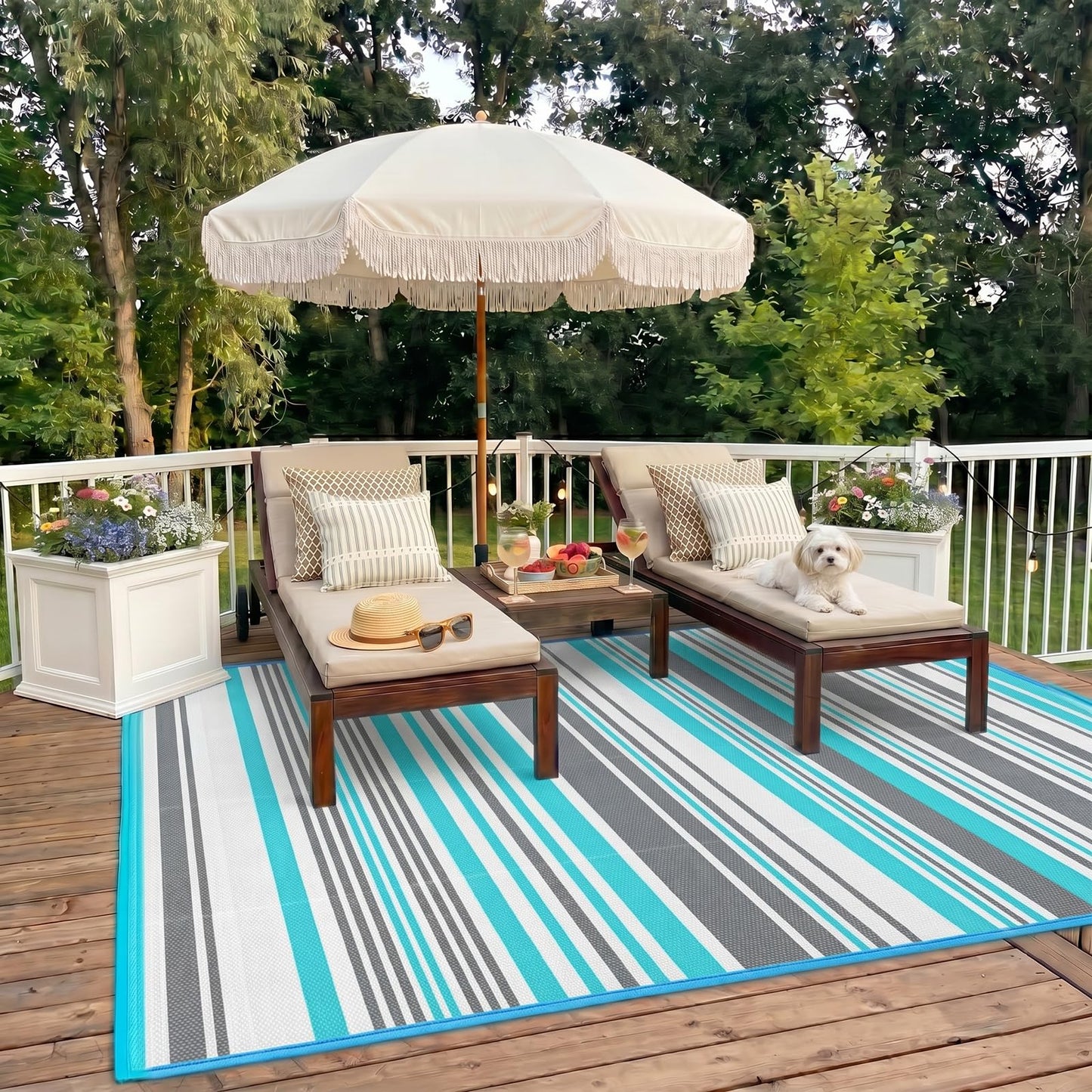 Outdoor Patio Rug Waterproof Camping - Outdoor Plastic Straw Rug Area Carpet Clearance for Outside, Porch, RV Camper, Picnic, Balcony & Backyard, Patio Decor, Clearance