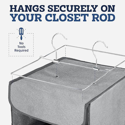 ZOBER Hanging Closet Organizer, 5-Shelf